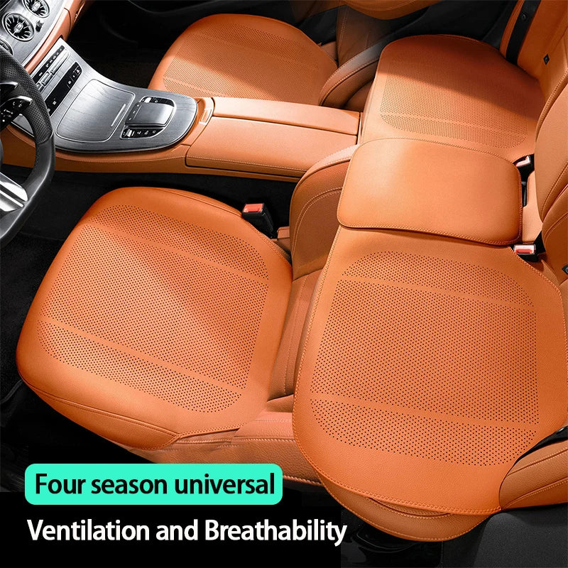 Car Seat Cushion PU Leather Car Seat Cover Four season universal Breathable High Rebound Sponge Seat Cover Interior Accessories