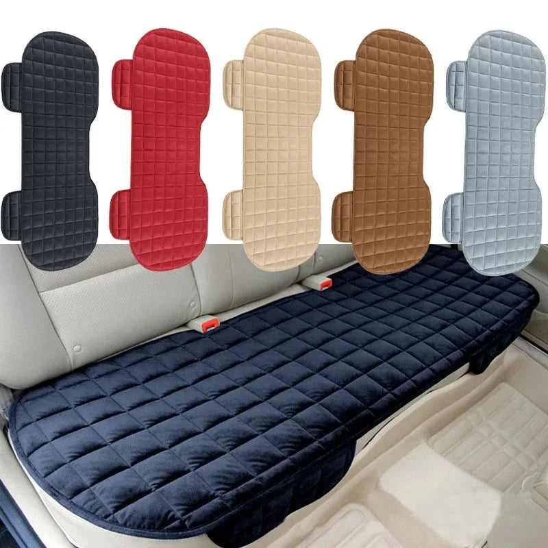 Car Seat Cover Front Rear Flocking Cloth Cushion Non Slide Winter Auto Protector Mat Pad Keep Warm Universal Fit Truck Suv Van